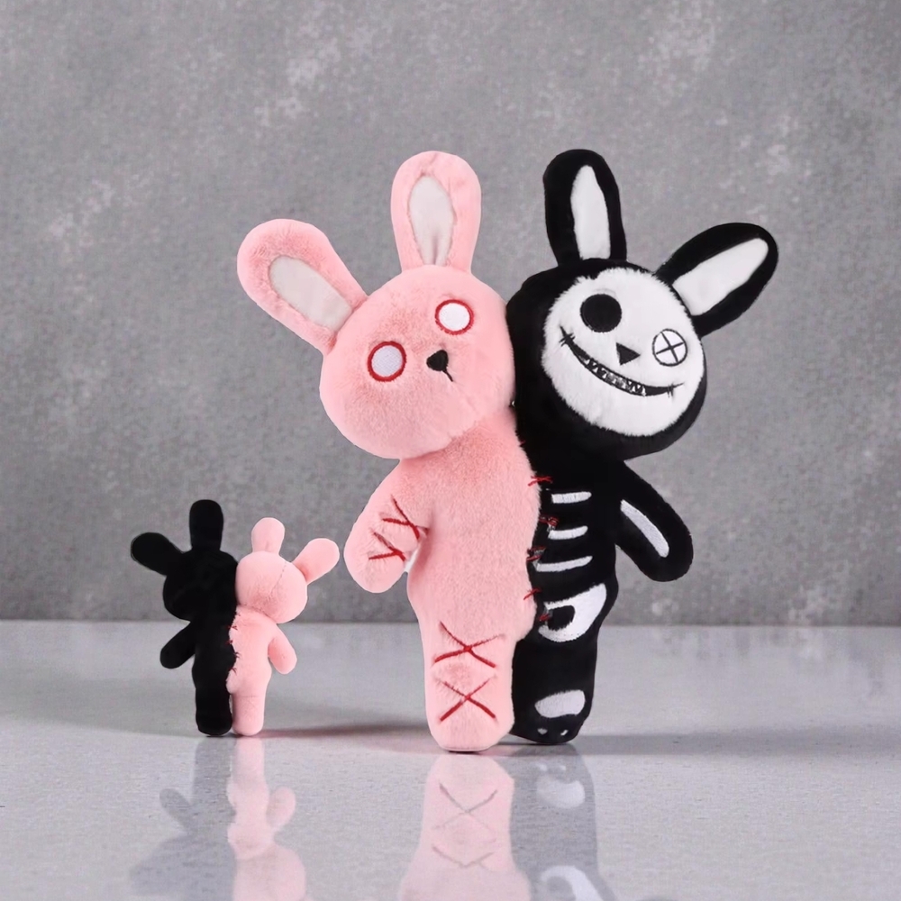 Scary Horror Gothic Halloween 2 Headed Creepy Bunny 30cm.